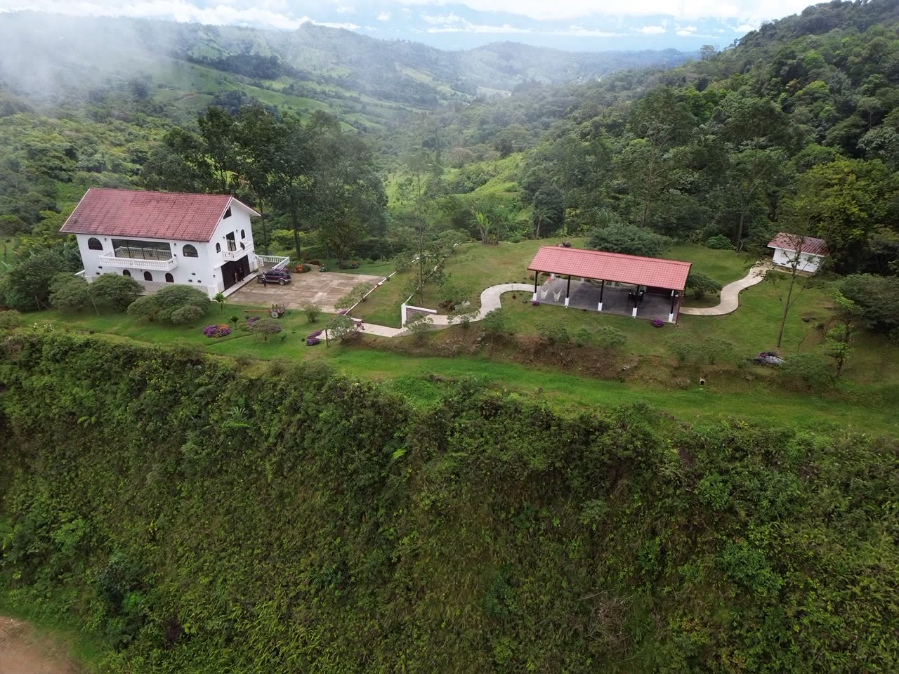 Drone photograph of the entire estate